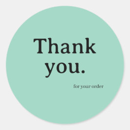 Adesivo Redondo Minimalist Business Thank You Sticker