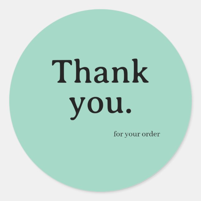 Adesivo Redondo Minimalist Business Thank You Sticker (Frente)