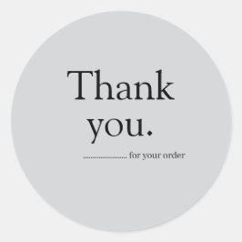 Adesivo Redondo Minimalist Business Thank You Sticker