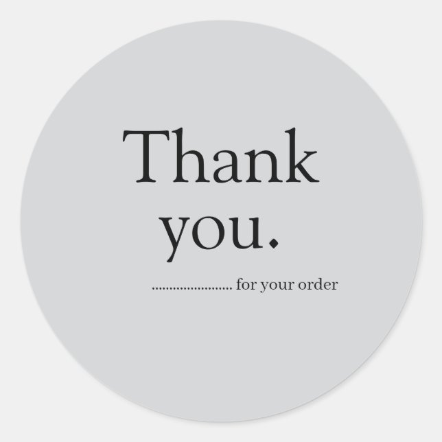 Adesivo Redondo Minimalist Business Thank You Sticker (Frente)