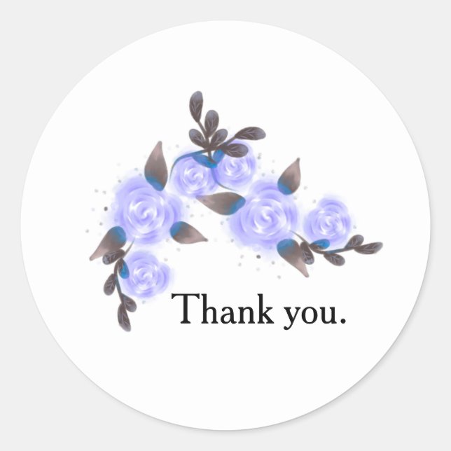 Adesivo Redondo Minimalist Business Thank You Sticker (Frente)