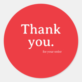 Adesivo Redondo Minimalist Business Thank You Sticker