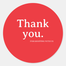 Adesivo Redondo Minimalist Business Thank You Sticker