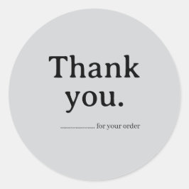 Adesivo Redondo Minimalist Business Thank You Sticker