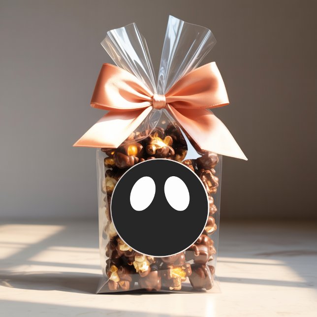 Adesivo Redondo  Minimalist Ghost Face Halloween Sticker (Criador carregado)