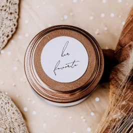 Adesivo Redondo Minimalist Modern & Whimsical Her Favorite