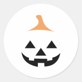 Adesivo Redondo Minimalist Scary Pumpkin