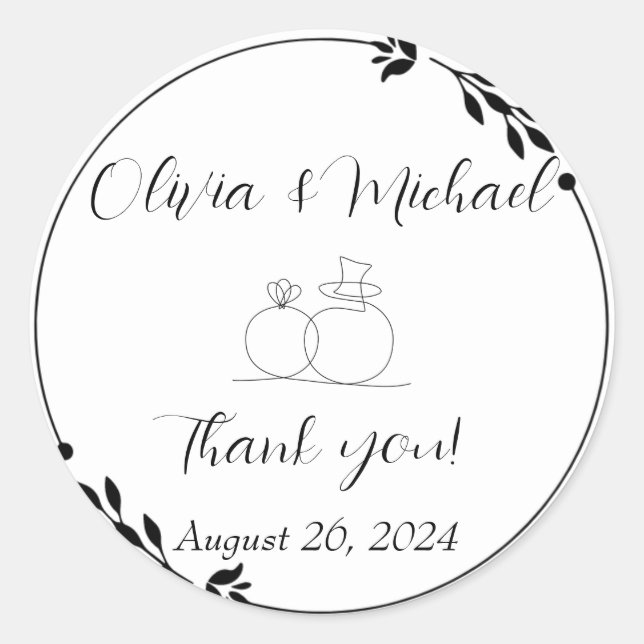 Adesivo Redondo Minimalista (Frente)