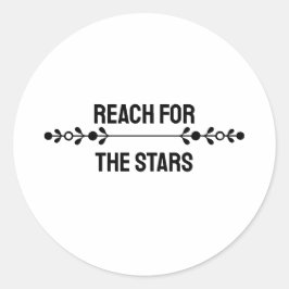 Adesivo Redondo Minimalista "Alcance as Estrelas"