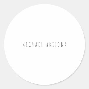 Adesivo Redondo Minimalista Exclusivo de Nome Moderno Pessoal