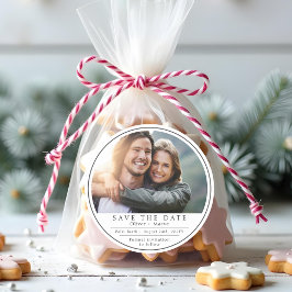 Adesivo Redondo Minimalista Moderno Foto Preto e Branco Save The D