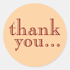 Adesivo Redondo Minimalista Simples Obrigado Cliente Comercial