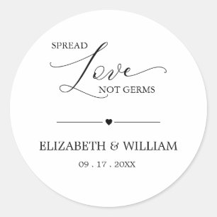 Adesivo Redondo Mínimo Amor Espalhado Não Os Germes São Favor De S