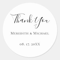 Mínimo de B&W Personalizado Obrigado