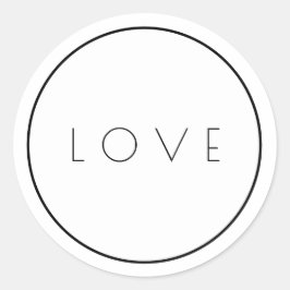 Adesivo Redondo Mínimo de Preto-Negro Com Borda