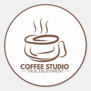 Adesivo Redondo Mínimo expresse-se como um espresso amante de