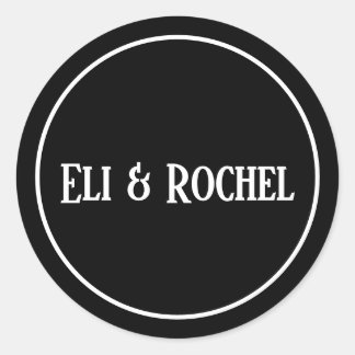 Adesivo Redondo Mínimo preto e branco