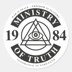 Adesivo Redondo Ministério Da Verdade