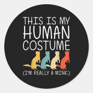 Adesivo Redondo Mink Halloween Fácil Roupa Humana Fácil