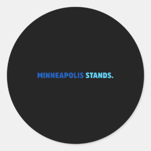 Adesivo Redondo Minneapolis apoia a nova bandeira rebelde de Minne