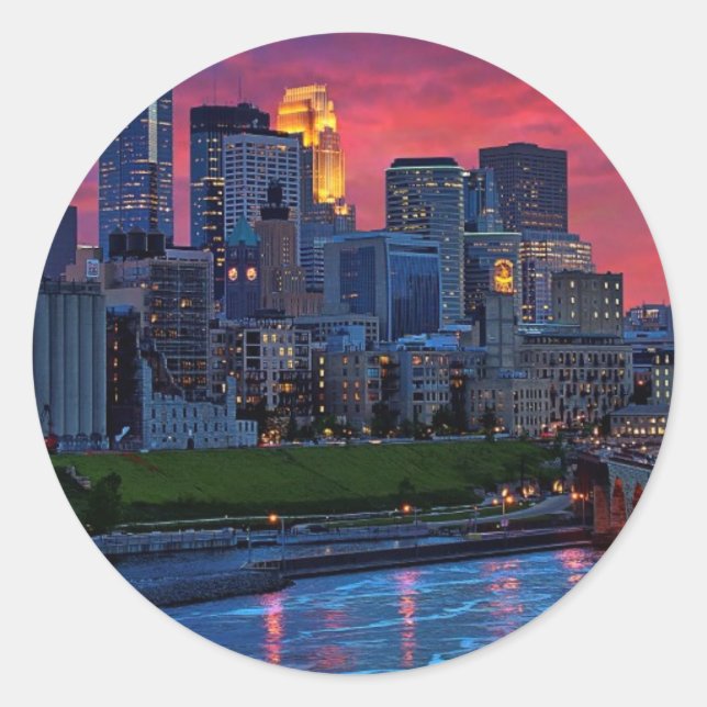 Adesivo Redondo Minneapolis Eye Candy (Frente)