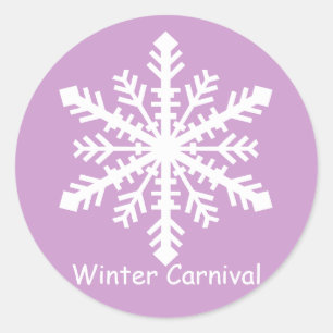 Adesivo Redondo Minnesnowta Snowflake