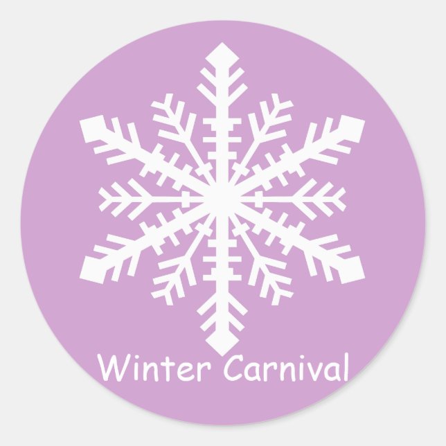 Adesivo Redondo Minnesnowta Snowflake (Frente)