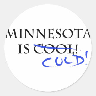 Adesivo Redondo Minnesota é Legal e frio!