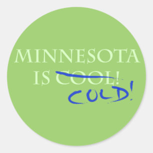 Adesivo Redondo Minnesota é Legal e frio!