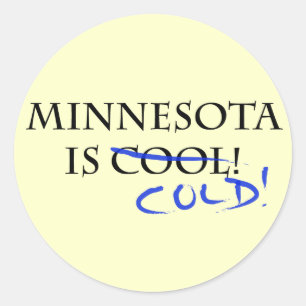 Adesivo Redondo Minnesota é Legal e frio!