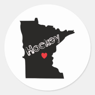 Adesivo Redondo Minnesota Hockey
