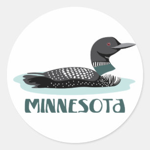 Adesivo Redondo Minnesota Loon