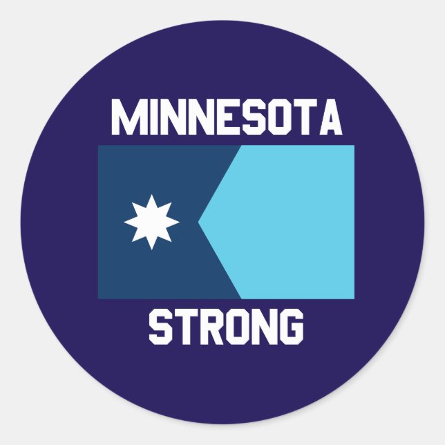 Adesivo Redondo Minnesota Strong Sticker (Frente)
