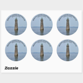 Adesivo Redondo Minots Ledge Lighthouse de Massachusetts Stickers