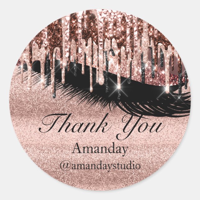 Adesivo Redondo Mint Eyelashes Extensão Makeup Rosa Blush Drives (Frente)