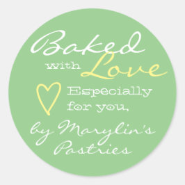 Adesivo Redondo Mint Green Simple feito com pasto cardíaco