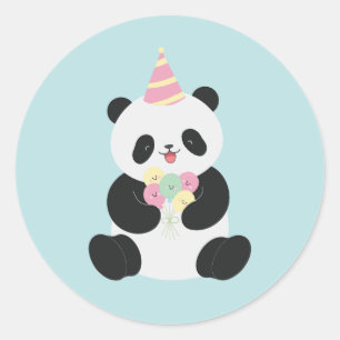 Adesivo Redondo Mint & Pink - design de Panda