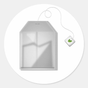 Adesivo Redondo Mint Tea Bag Stickers