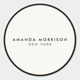 Adesivo Redondo Minúsculo luxo Boutique Black/Ivory