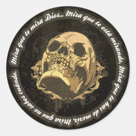 Adesivo Redondo Mira que te mira dios