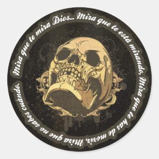 Adesivo Redondo Mira que te mira dios