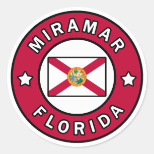 Adesivo Redondo Miramar Flórida
