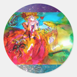 Adesivo Redondo MIRANDOLINA, rosa, amarelo fuchsia