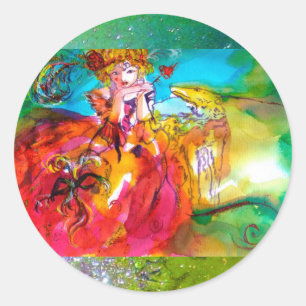 Adesivo Redondo MIRANDOLINA, rosa, amarelo fuchsia