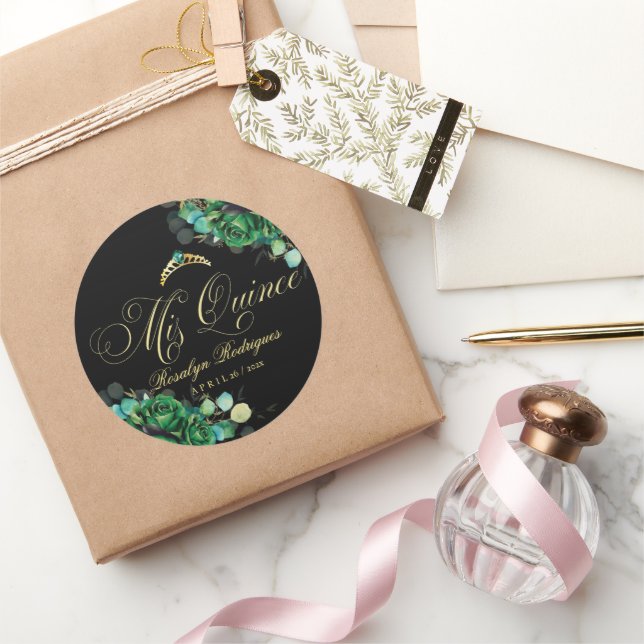 Adesivo Redondo Mis Quince (Presentear)