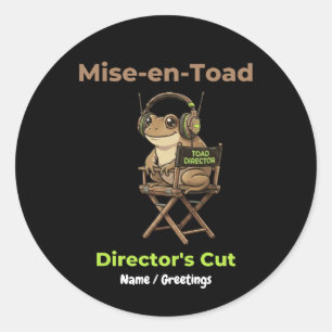 Adesivo Redondo Mise-en-Toad Diretor’s Cut Cinema Pun Toad Arte