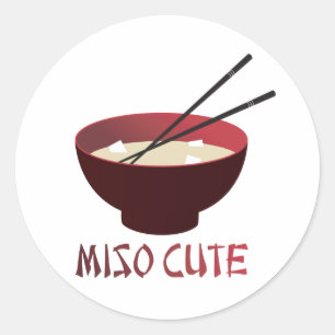 Adesivo Redondo Miso bonito