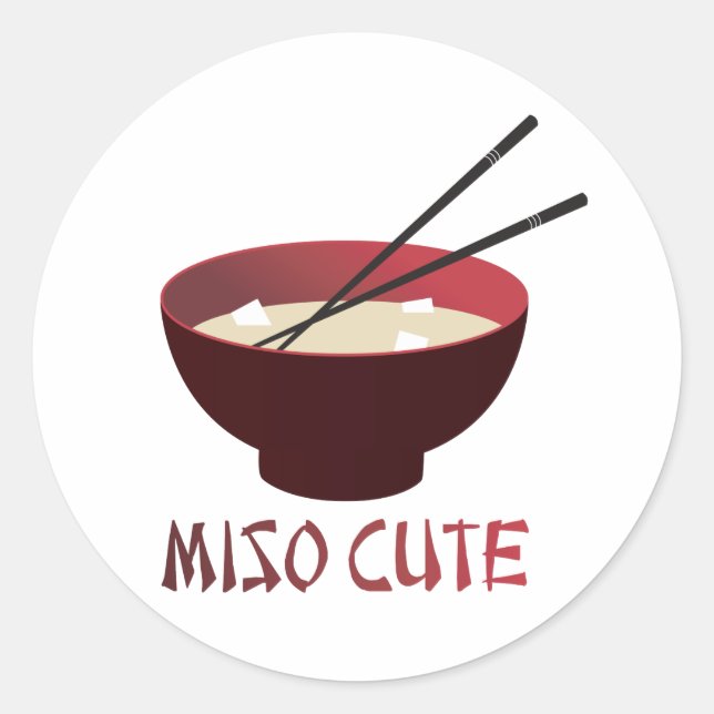 Adesivo Redondo Miso Cute (Frente)