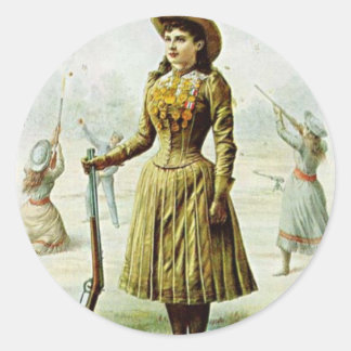 Adesivo Redondo Miss Annie Oakley