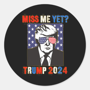 Adesivo Redondo Miss Mim Ainda Trump 2024 Patriótico 4 De Julho Tr